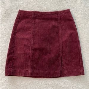 PacSun Maroon Corduroy Skirt